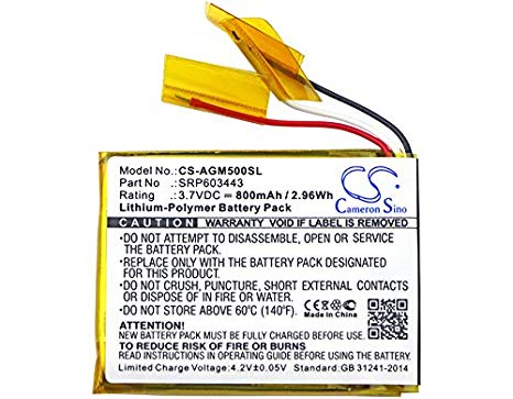 Cameron Sino 800mAh Li-Polymer Rechargeable Battery Astro SRP603443 Replacement For Astro A50