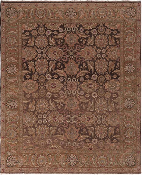 SAFAVIEH Old World Collection 8' x 10' Burgundy / Green OW115A Handmade Traditional Oriental Premium Wool Area Rug