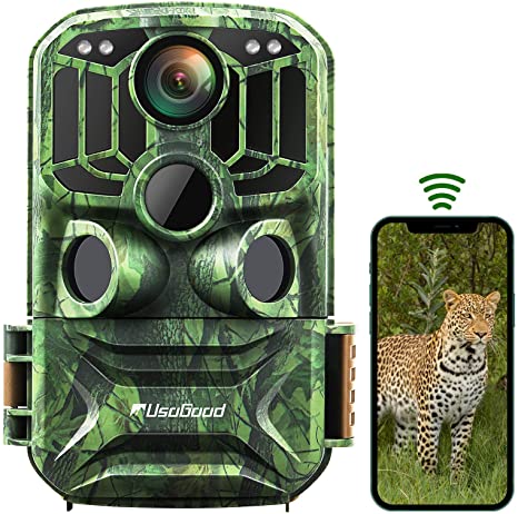 Usogood WiFi Wildlife Camera 24MP 1296P Hunting Trail Cameras with 940nm No Glow IR LEDs Night Vision IP66 Waterproof for Outdoor Wildlife, Animal Scouting and Home Security Surveillance (TC50)