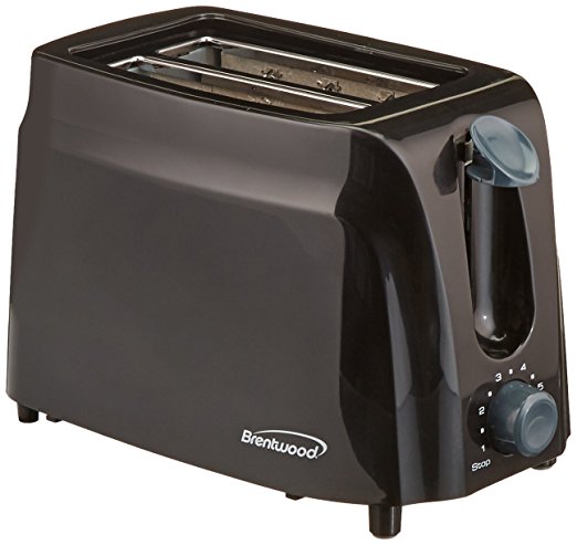 Brentwood Appliances TS-260B 2-Slice Cool Touch Toaster, Black