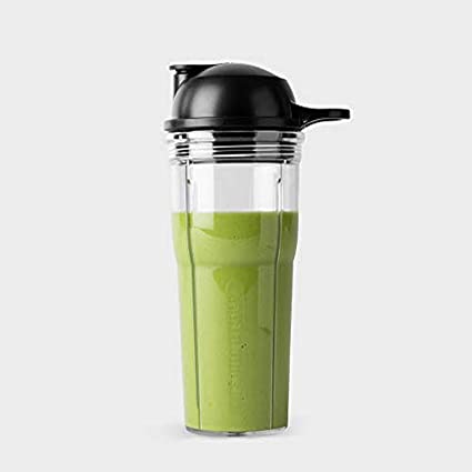 NutriBullet Cup and to-Go Lid, 20 oz, Clear/Black