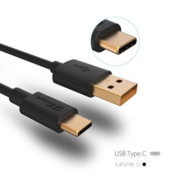 ELECSHACK Type-C Cable, Hi-speed Gold Plated USB Type C to Type A (USB-C to USB-A) Cable for Nexus 5x/6p,ChromeBook Pixel, Nokia N1 Tablet and Other Type-C Supported Devices(Black,3.3ft/1M)