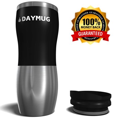 2017 New Model Travel Mug - Best Coffee & Tea Insulated Traveling Thermos Flask with No Spill Lid - Our Mugs Have 100% Money Guarantee - Top Stainless Steel 16oz Drinking Bottle - Extra Ebook Included