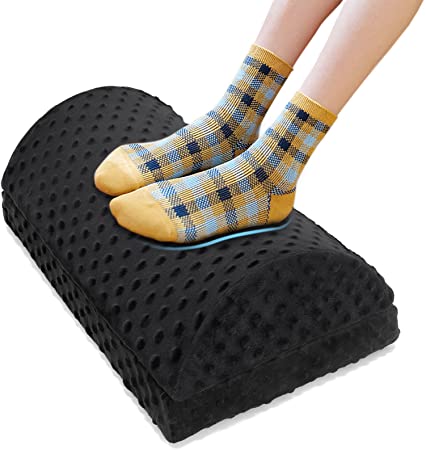 Idle Hippo Office Foot Rest Under Desk with Adjustable Height, Under Desk Footrest with Non-Slip Beads, Foot Rest Cushion for Home, Office, Car, Airplane to Relieve Lumbar, Back, Knee Pain