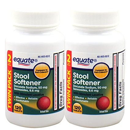 Equate - Stool Softener with Stimulant Laxative, 240 Tablets (Compare to Peri-Colace)