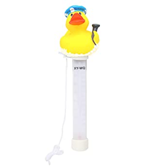 XY-WQ Floating Duck Pool Thermometer, Easy Read Large Size with String, for Outdoor & Indoor Swimming Pools and Spas (Duck)