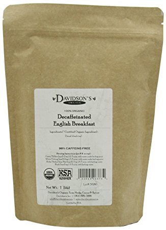 Davidson's Tea Bulk, Decaf English Breakfast, 16-Ounce Bag