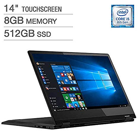 Lenovo Flex 14" FHD IPS 2-in-1 Touchscreen Laptop, Intel Core i5-8265U up to 3.9GHz, 8GB DDR4, 512GB NVMe SSD, Backlit Keyboard, Webcam, Bluetooth, HDMI, USB 3.1-C, Fingerprint Reader, Windows 10