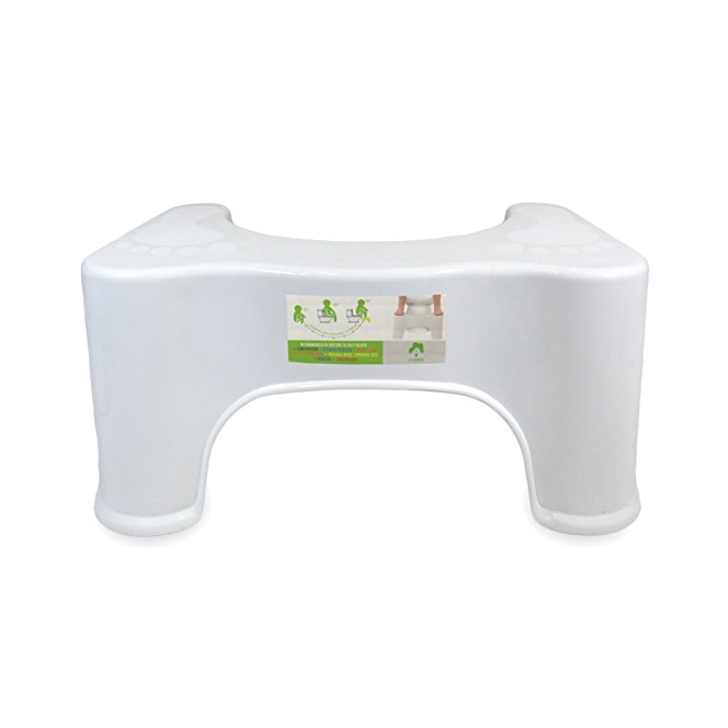 White Toilet Stool, Bathroom Squat Potty For Natural & Comfortable Aid, Training Seat Green House