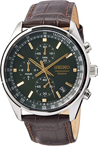 SSB385P1 Seiko Chronograph Mens Analog Green Casual Quartz Seiko