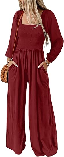 Dokotoo Women's Casual Loose Overalls Jumpsuits One Piece Sleeveless Wide Leg Long Pant Rompers With Pockets