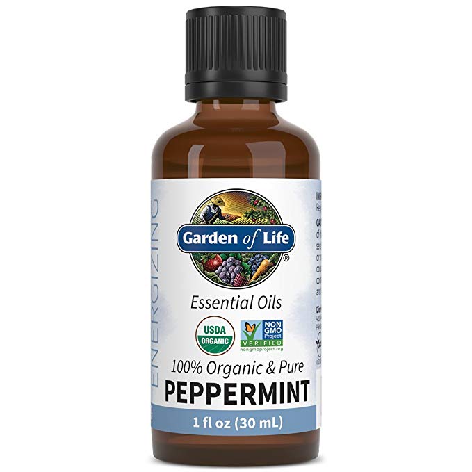 Garden of Life Essential Oil, Peppermint 1 fl oz (30 mL), 100% USDA Organic & Pure, Undiluted & Non-GMO - for Diffuser, Aromatherapy, Meditation - Energizing, Invigorating, Refreshing, Uplifting