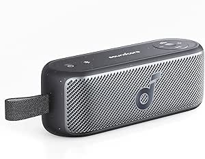 Soundcore Motion 100 Portable Speaker, Bluetooth Speaker with Wireless Hi-Res, 2 Full Range Drivers for Stereo Sound, Ultra-Portable Design, Customizable EQ, Punchy Bass, and IPX7 (Renewed)