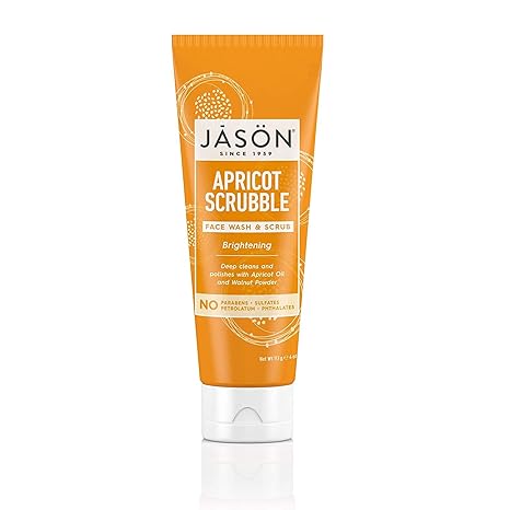Jason Natural Brightening Apricot Scrubble Wash and Scrub, 118ml