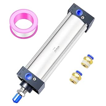 TAILONZ PNEUMATIC Air Cylinder SC 125 X 200 Bore: 5 inch, Stroke: 8 inch, Screwed Piston Rod Dual Action