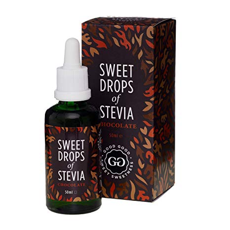 Chocolate Stevia Drops by Good Good (1.7 Fl oz / 50ml) - Sugar Free Substitute and All Natural! Diabetic Friendly! Zero Calorie Sweetener