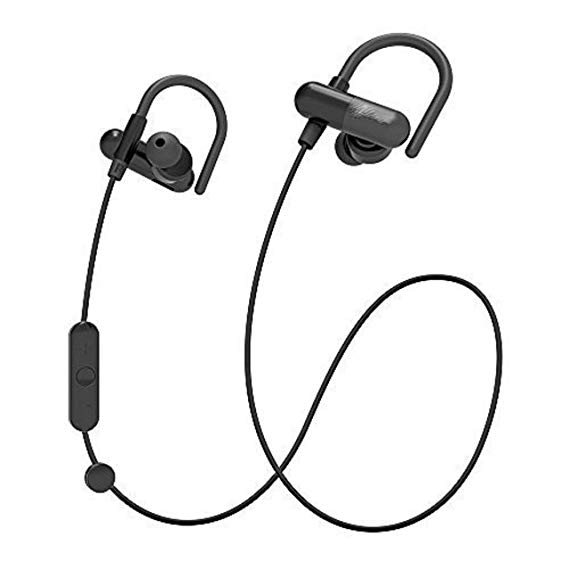 Bluetooth Headphones, Wireless in-Ear Earbuds Sports Earphones Bulit in Mic (Secure Ear Hooks Design, 8 Hours Play Time)