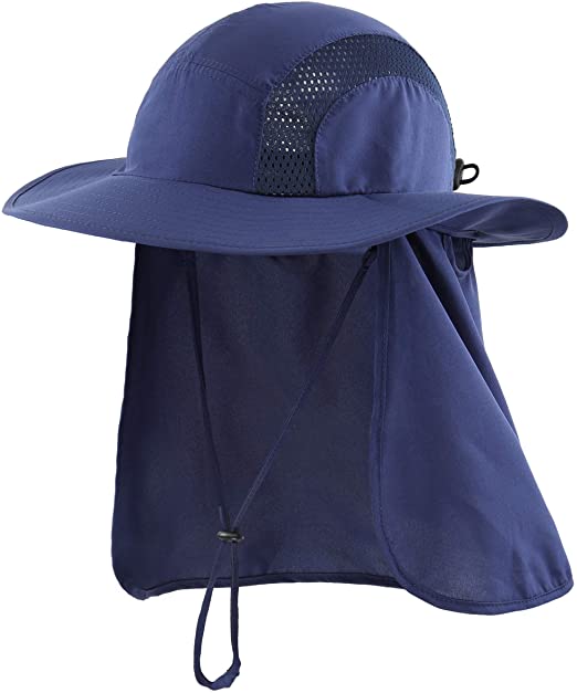 Connectyle Men's UV Sun Hat with Neck Flap UPF 50  Sun Protection Fishing Hat