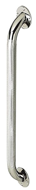 Medline 24 Inch Grab Bar, Knurled Chrome