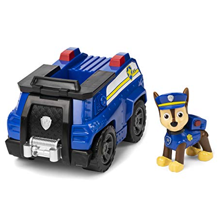 Paw Patrol, Chase’s Patrol Cruiser Vehicle with Collectible Figure, for Kids Aged 3 and Up