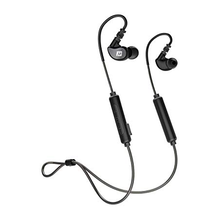 MEE audio M6B Bluetooth Wireless Sweatproof Sports in-Ear Headphones with Headset (2019 Version with Bluetooth 5.0; 9 Hour Battery Life)