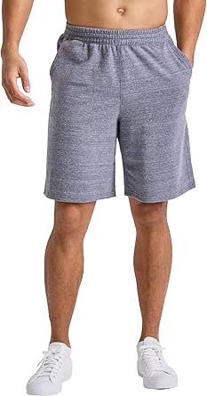 Hanes Mens Originals French Terry Sweat Shorts, Pull-On Athletic Shorts, 9