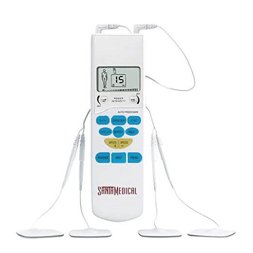 Santamedical Tens Handheld Electronic Pulse Massager Unit Excellent Muscle Stimulator For Electrotherapy Pain Management