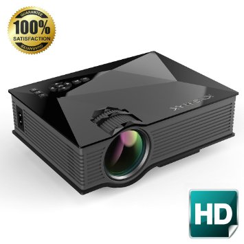 UNIC UC46 1200 Lumens Portable Multimedia HD Mini LED Projectors Private Home Theater Cinema with Miracast DLNA Airplay Support Wifi Video Game Backyard Movie Night