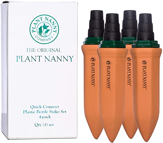 Plant Nanny Quick Connect Plastic Bottle Stake Set (4pack)