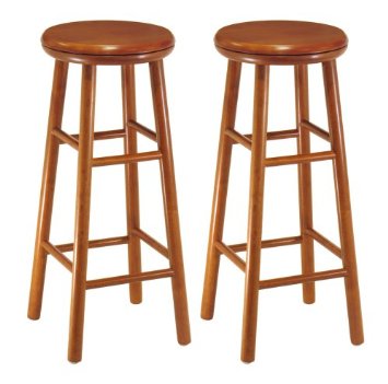 Winsome Wood Assembled 30-Inch Cherry Finish Swivel Stools, Set of 2