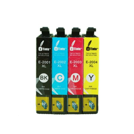 iTinte T200XL Compatible Ink Cartridges (1 Black, 1 Cyan, 1 Magenta, 1 Yellow) for EPSON XP 100, XP 200, XP 300, XP 310, XP 314, XP 400, XP 410, WF 2510, WF 2520, WF 2530, WF 2540