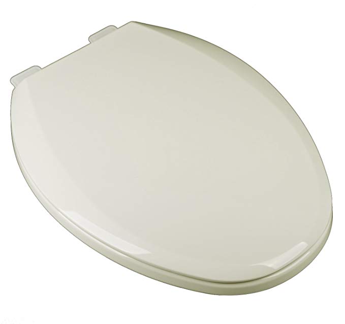 Bath Décor 2F1E7-02 Deluxe Slow Close Elongated Top Mount Toilet Seat with Adjustable Release and Clean Hinge