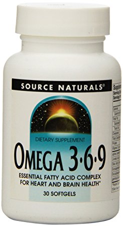 Source Naturals Omega 3-6-9, Essential Fatty Acid Complex for Heart and Brain Health, 30 Count