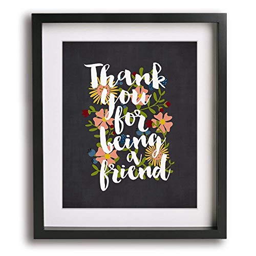 Thank You For Being A Friend (Golden Girls theme song) inspired song lyric art print - personalized gift idea for mom sister daughter best friend floral nature wall home decor