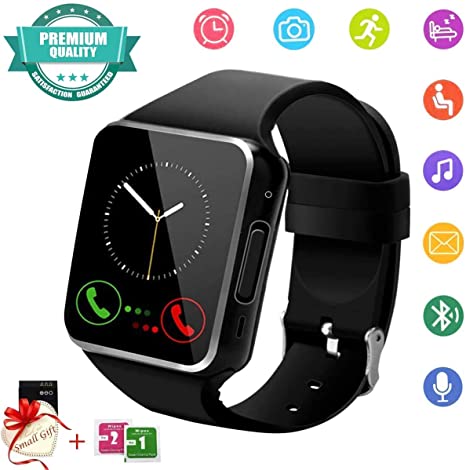 Smart Watch,Smart Watch for Android Phones, Smart Watches with Camera Bluetooth Watch Phone with SIM Card Slot Watch Cell Phone Smartwatch for Android Samsung Huawei Phone iOS XS X8 10 11 Men Women