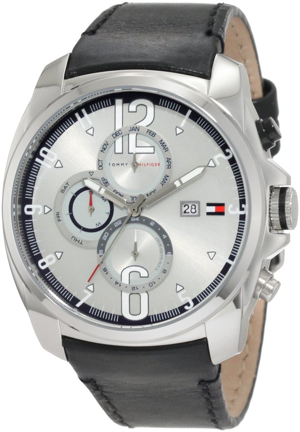 Tommy Hilfiger Men's 1790833 Sport Stainless Steel and black strap with Multifunction dial Watch