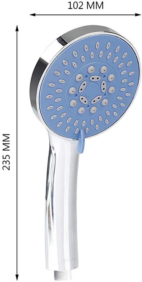 Kealive Shower Head, Universal Fitting with 5 Adjustable Setting Modes Rain Shower, Chrome Finish Hand Held, Luxury Shower Head with Massage Experience, High Pressure, Easy Installation