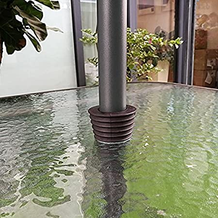 QIQIHOME Umbrella Cone Umbrella Wedge Parasol Base Stand Patio Table Hole Ring Plug (Brown)