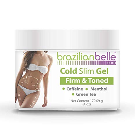 Cellulite Cold Slimming Gel with Caffeine and Green Tea Extract- Reduce Appearance of Cellulite, Stretch Marks, Firming and Toning, Improves Circulation - Quick Absorption- Cryo Gel (1 Jar)