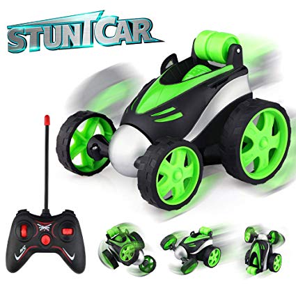 Epoch Air 141 Remote Control, Kids Toys RC 360° Rotation Mini Stunt Car Racing Vehicle Gifts for Boys Girls Toddlers Indoor Outdoor Garden Games, Green