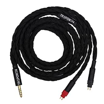 Linsoul Tripowin GranVia Upgraded OFC Headphone Replacement Cable, HD650 Headphone Connector to 4.4mm TRRRS Stereo Headphone Cable,for HD650/HD600/HD580/HD660S/Massdrop HD6XX/HD58X Jubilee(4.92ft)