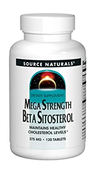 Source Naturals Mega Strength Beta Sitosterol, 375 mg, Maintains Healthy Cholesterol Levels, 120 Tablets