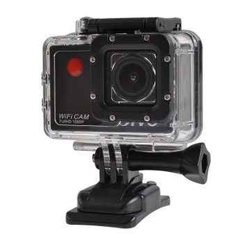 5IVE Waterproof Wifi Action Camera DV 12MP 1080P HD DVR Camcorder  Mounting Accessories and Remote Control Black