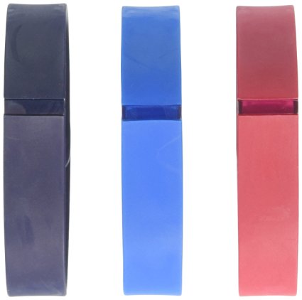 Fitbit Flex Classic Accessory Pack, Navy/Red/Blue, Small