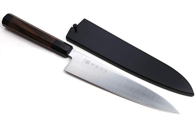 YOSHIHIRO Ice Hardened High Carbon Stainless Steel Wa Gyuto Japanese Chef Knife 8.25" (210mm)