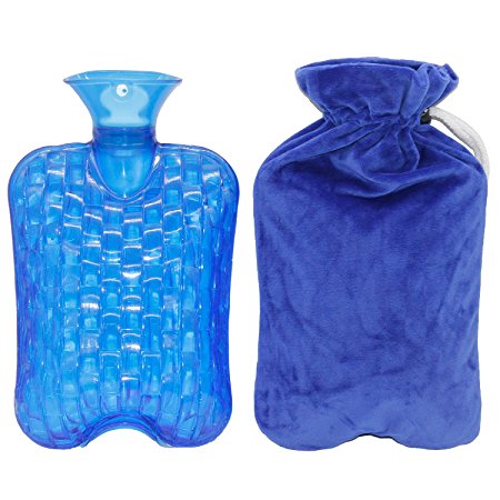 KOODER Hot Water bottle,Slow down the symptom of dysmenorrhea,Winter heating products! 2L … (Blue)