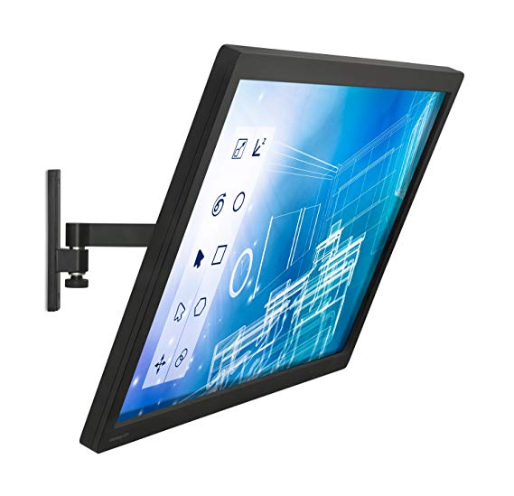 Mount-It! MI-405 Monitor Wall Mount, Full Motion VESA Stand for LCD LED Computer Displays up to 30 Inches, Articulating Arm Fits Monitors up to 30 Inches, VESA 75 100 Compatible, 33 lb Capacity Black