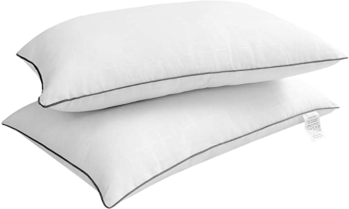 Pillows for Sleeping 2 Pack - Queen Size Bed Pillow for Side Back and Stomach Sleeper Super Soft Hotel Pillows for Neck Pain Down Alternative Cooling Pillow with Hypoallergenic Breathable Shell