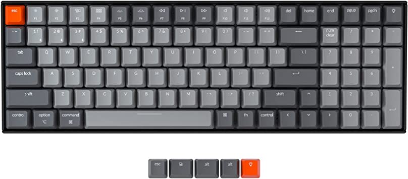 Keychron K4 Mechanical Keyboard, Bluetooth Mechanical Keyboard with RGB Backlight/Gateron G Pro Red Switch/Wired USB C/96% Layout, Wireless Gaming Keyboard for Mac Windows PC Gamer - Version 2