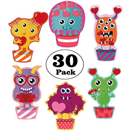 Valentine Day Card for Kids Valentine Pop Out Cards Pack Scratch & Sniff School Exchange Gifts 3D Bookmarks with Envelopes